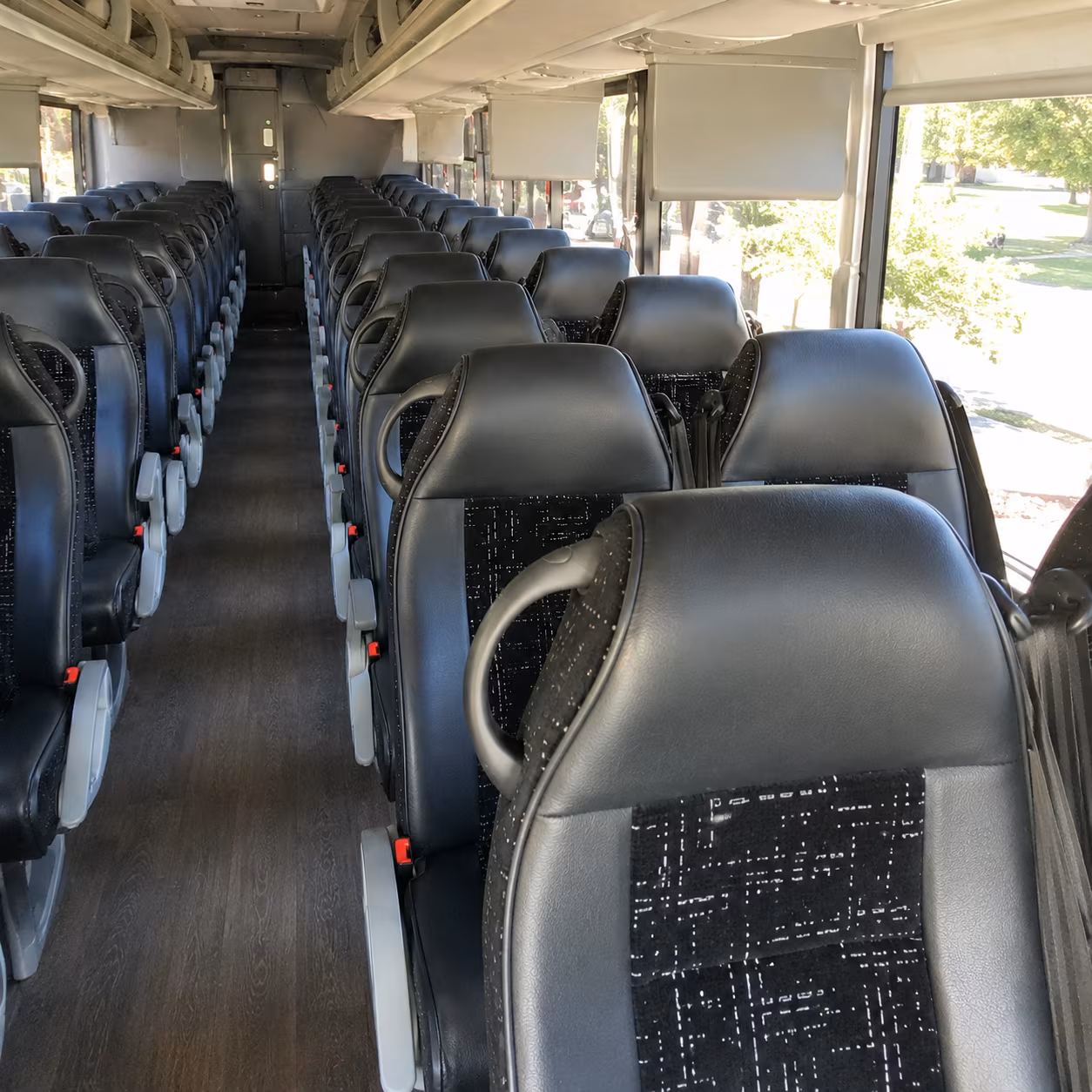 longview charter bus services interior